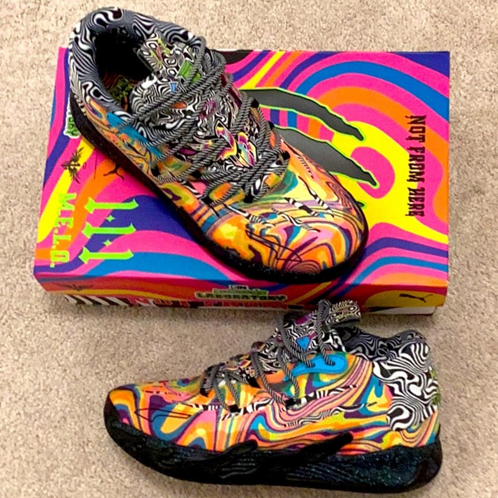 MELO x Puma x Dexter’s Laboratory sneakers, size 11